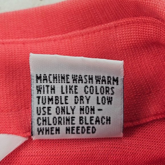 RHM Classic Mens Polo Shirt Size L Coral Solid Short Sleeve Pocket Lightweight - Picture 5 of 10